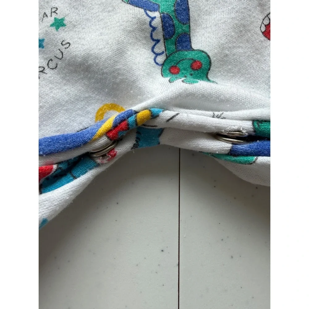 Vintage HEALTHTEX Circus Train Romper 6-9 Months Primary Colors Retro